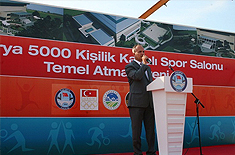 5000 KİŞİLİK SPOR SALONU TEMEL ATMA
